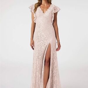 Azazie Amabel Bridesmaid dress in Rose Petal